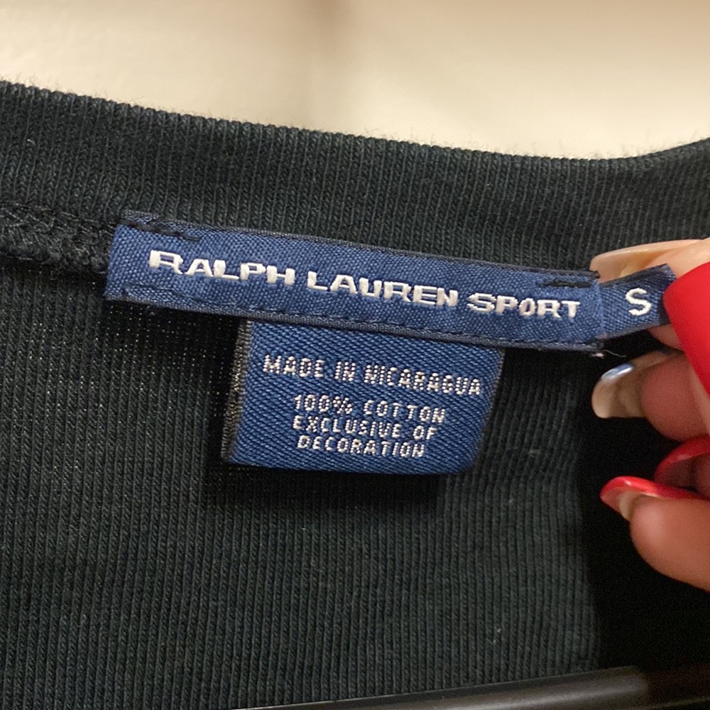 Ralph Lauren Sport Black v-neck - Picture 3 of 4